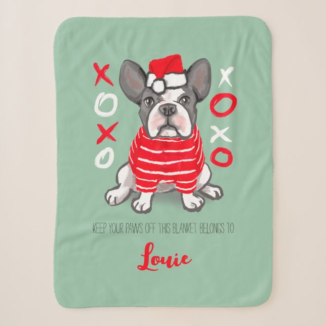 Custom Pet blanket French bulldog gift (Front)