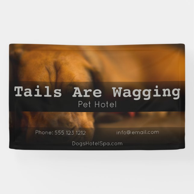 Custom Pet Boarding Hotel Sitting Banner (Horizontal)