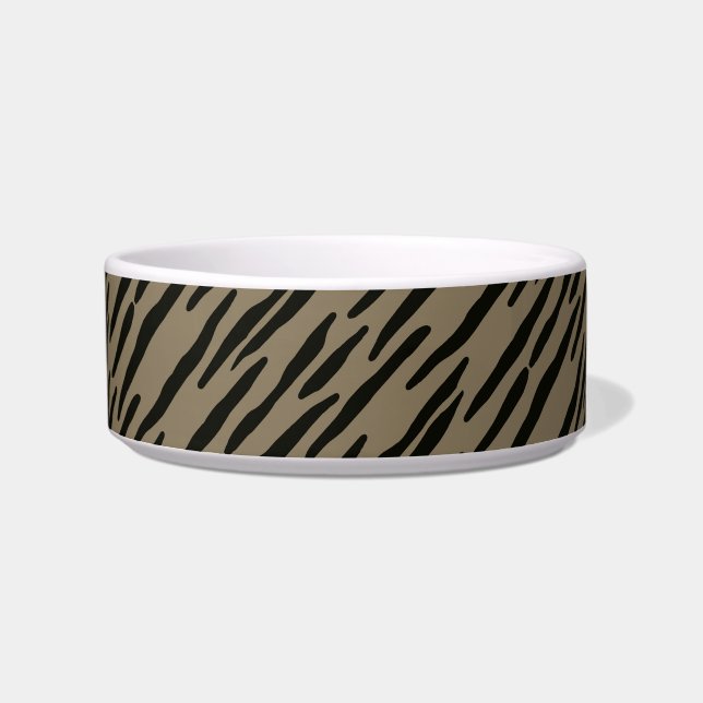 Custom pet bowls zebra print matching accessories (Front)