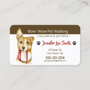 Custom Pet Business Cards - Dog Walking