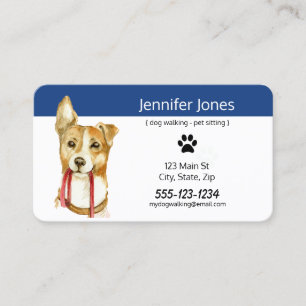 Custom Pet Business Cards - Dog Walking & Sitting