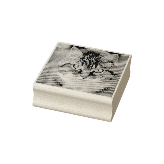 Custom Pet Cat Photo Rubber Personalized Stamp (Stamp)
