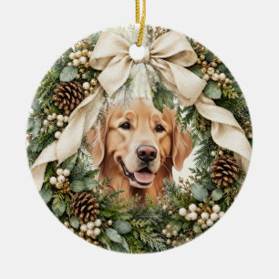 Custom Pet Christmas Ceramic Ornament