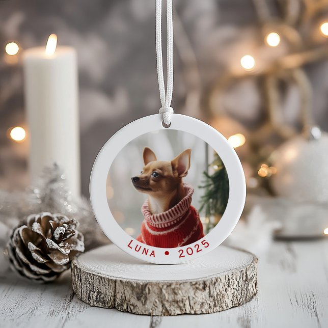 Custom Pet Christmas Ornament – Personalized Photo (Creator Uploaded)