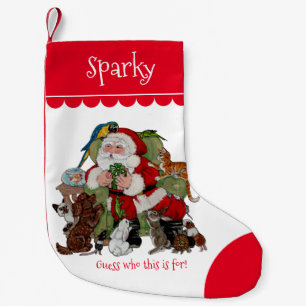Custom Pet Christmas Santa Dog Cat Rabbit Fun Small Christmas Stocking