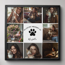 Custom Pet Collage In Loving Memory Cat Memorial