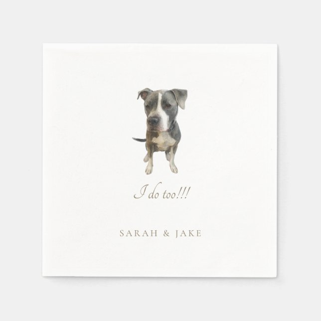 Custom Pet Custom Bruno Wedding Napkins (Front)