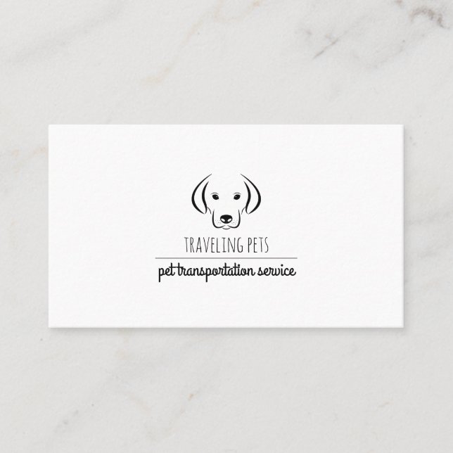 Custom Pet Delivery Service Business Card (Front)
