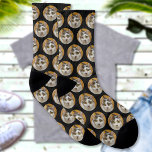 Custom Pet Dog Cat Person Photo Personalised Socks<br><div class="desc">Upload a photo, and easily create your personalised photo socks. For the best results, please use a square image. Click EDIT USING DESIGN TOOL to change the background colour for each sock side. You can TRANSFER this design on other Zazzle products and adjust it to fit most Zazzle items. Thank...</div>