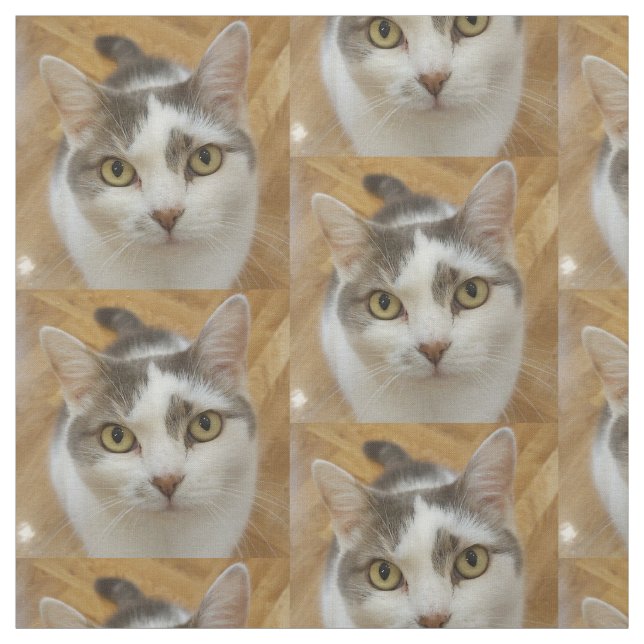 Custom Pet Dog Cat Photo Pattern Fabric (Swatch)