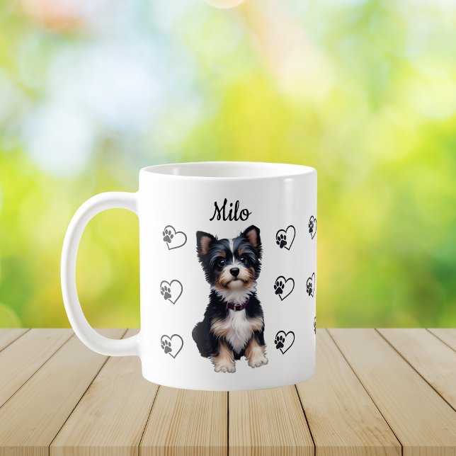 Custom Pet Dog Hearts Paws Coffee Mug (Creator Uploaded)