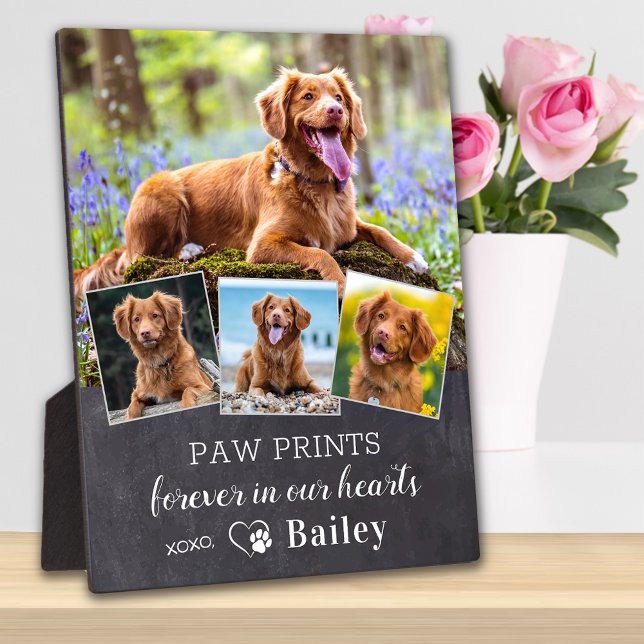 Custom Pet Dog Memorial Personalised 4 Photo Plaque (Creator Uploaded)