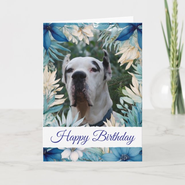 Custom pet (dog) photo and message card (Front)