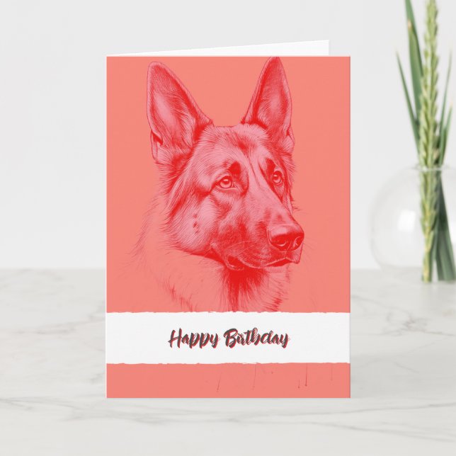 Custom pet (dog) photo and message card (Front)