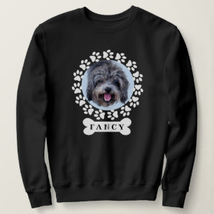 Custom Pet Dog Photo and Name on Dogbone Sweatshirt