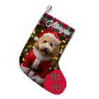 Custom Pet Dog Photo Christmas Stocking