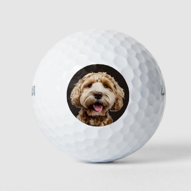 Custom Pet Dog Photo Golf Balls (Front)