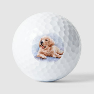 Custom Pet Dog Photo Modern Personalised Golf Balls