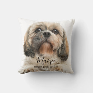 Custom Pet Dog Photo Name Cushion