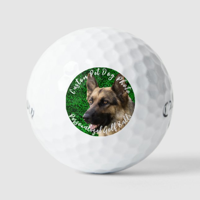 Custom Pet Dog Photo Personalised Callaway Golf Balls (Front)