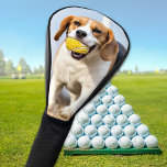 Custom Pet Dog Photo Personalised Golf Head Cover<br><div class="desc">Custom photo golf head cover of your best friend. Customise these golf head covers and matching golf accessories with your favourite family, pet, dog, kids photo. Great gift to all golfers, golf lovers, dog lovers, dog mum and dog dad. COPYRIGHT © 2020 Judy Burrows, Black Dog Art - All Rights...</div>