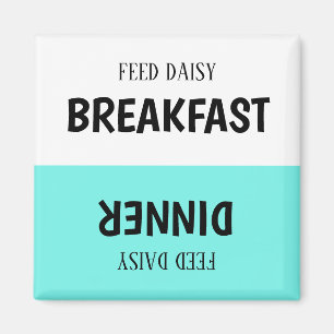 Custom Pet Feeding Tracker Magnet