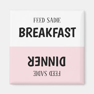 Custom Pet Feeding Tracker Magnet