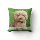 custom Pet Full Photo Pillow | Paw Print & hearts