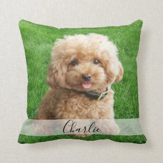 custom Pet Full Photo Pillow | Paw Print & hearts