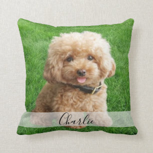 custom Pet Full Photo Pillow   Paw Print & hearts
