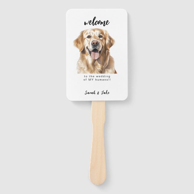 Custom Pet Fun Wedding  Hand Fan (Front)