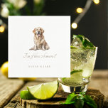 Custom Pet Funny Wedding Napkins<br><div class="desc">Custom Pet Wedding Napkins. Either send me a picture of your dog that I can use, change out the picture yourself, or tell me the breed of the dog and I can send you a mockup of the napkin. This is a Golden Retriever. The changes need to be made before...</div>