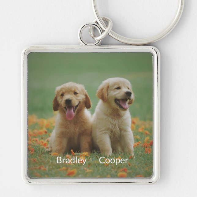 Custom Pet Gifts, Pet Photo Personalised Photo Key Ring (Front)