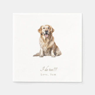Custom Pet I do Too!!! Wedding Napkins