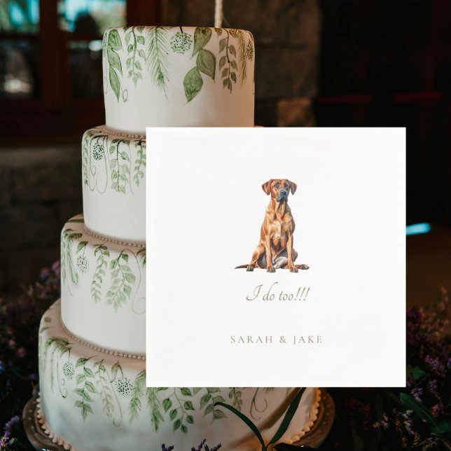 Custom Pet Image Wedding Napkins (Creator Uploaded)