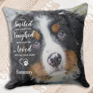 Custom Pet Memorial - Dog Remembrance Gift - Photo Cushion
