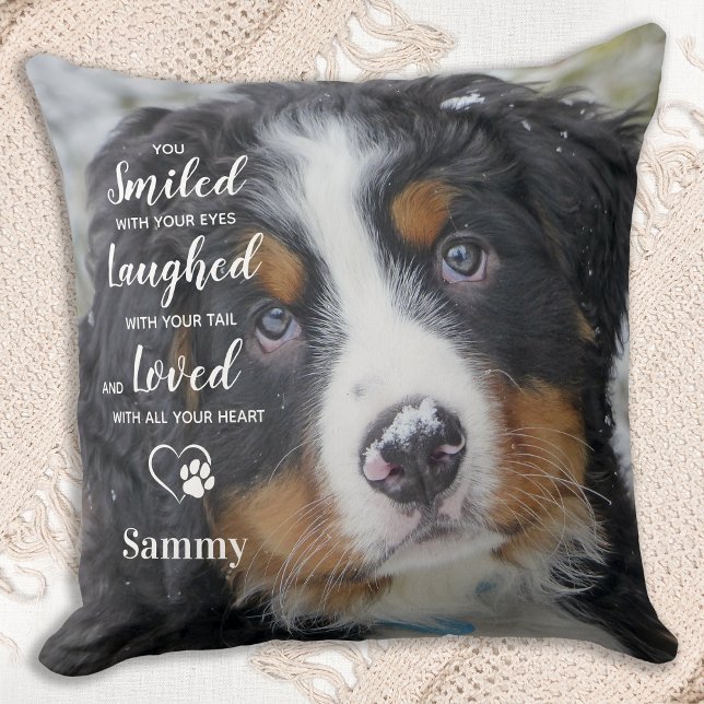 Custom Pet Memorial - Dog Remembrance Gift - Photo Cushion (Creator Uploaded)