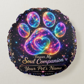 Custom Pet Memorial Gift Round Cushion