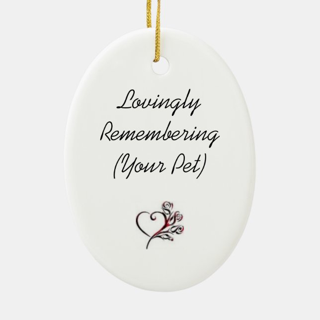 Custom Pet Memorial Keepsake Ornament (Back)