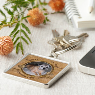Custom Pet Memorial Keychains, Your PHOTO, TEXT Key Ring