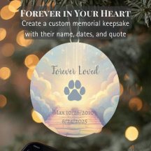 Custom Pet Memorial Ornament - Rainbow Bridge