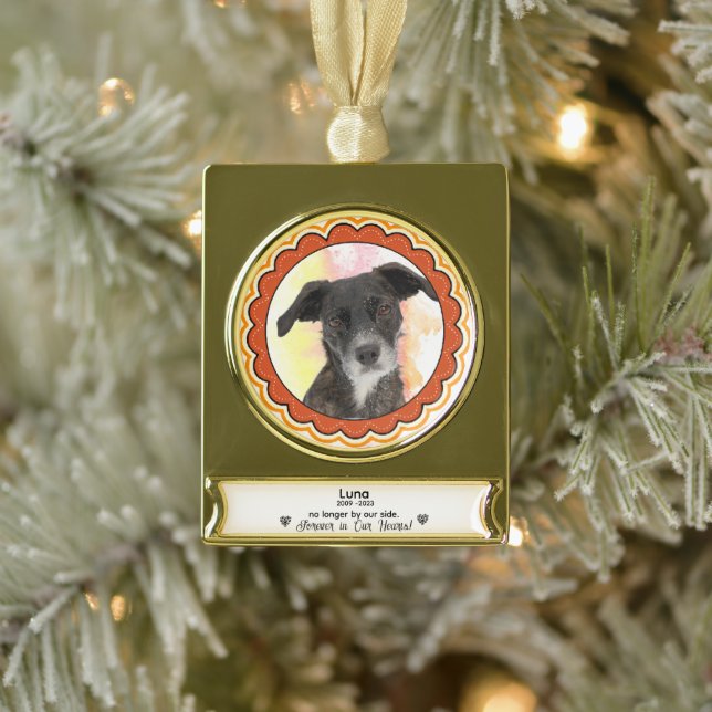Custom Pet Memorial Ornament - Sympathy Gift (Tree)