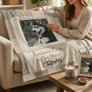 Custom Pet memorial Personalised Dog loss Sherpa Blanket