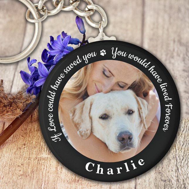 Custom Pet Memorial Pet Loss Keepsake Dog Photo Key Ring (Creator Uploaded)
