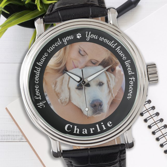Custom Pet Memorial Pet Loss Keepsake Dog Photo Watch (Creator Uploaded)