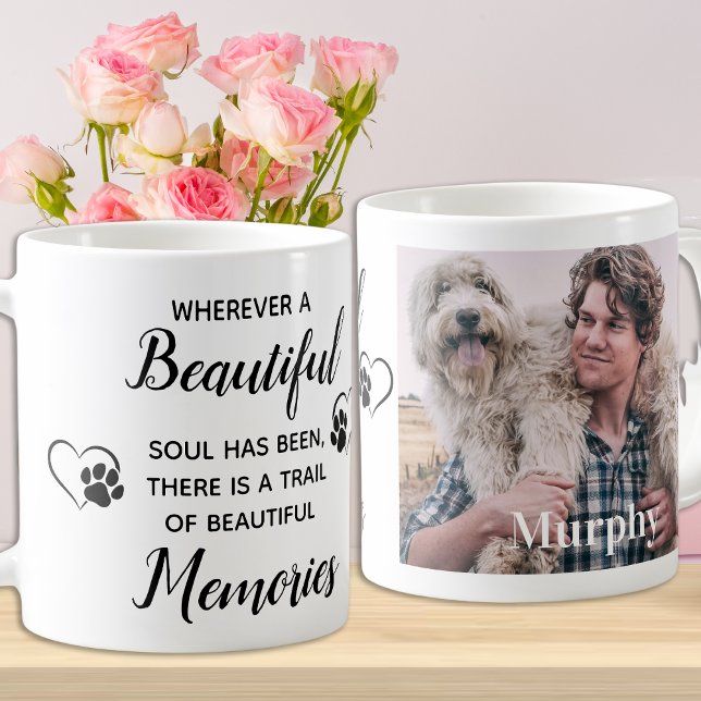 Custom Pet Memorial Pet Loss Sympathy Dog Photo Coffee Mug (Creator Uploaded)