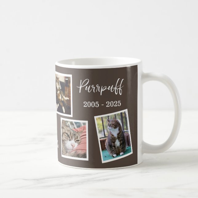 Custom Pet Memorial Photo & Quote Coffee Mug (Right)
