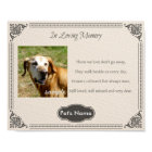 Custom Pet Memorial Poem - Poster