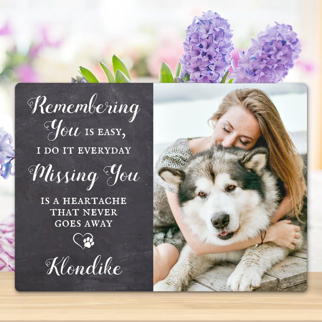 Custom Pet Memorial Remembrance Poem Dog Photo Plaque (Creator Uploaded)