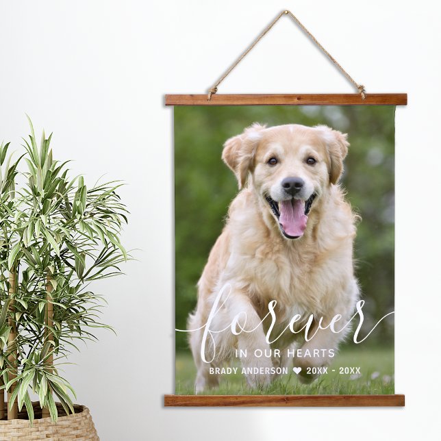 Custom Pet Memorial Sympathy Pet Loss Dog Photo Hanging Tapestry (Creator Uploaded)